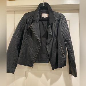 Black leather jacket